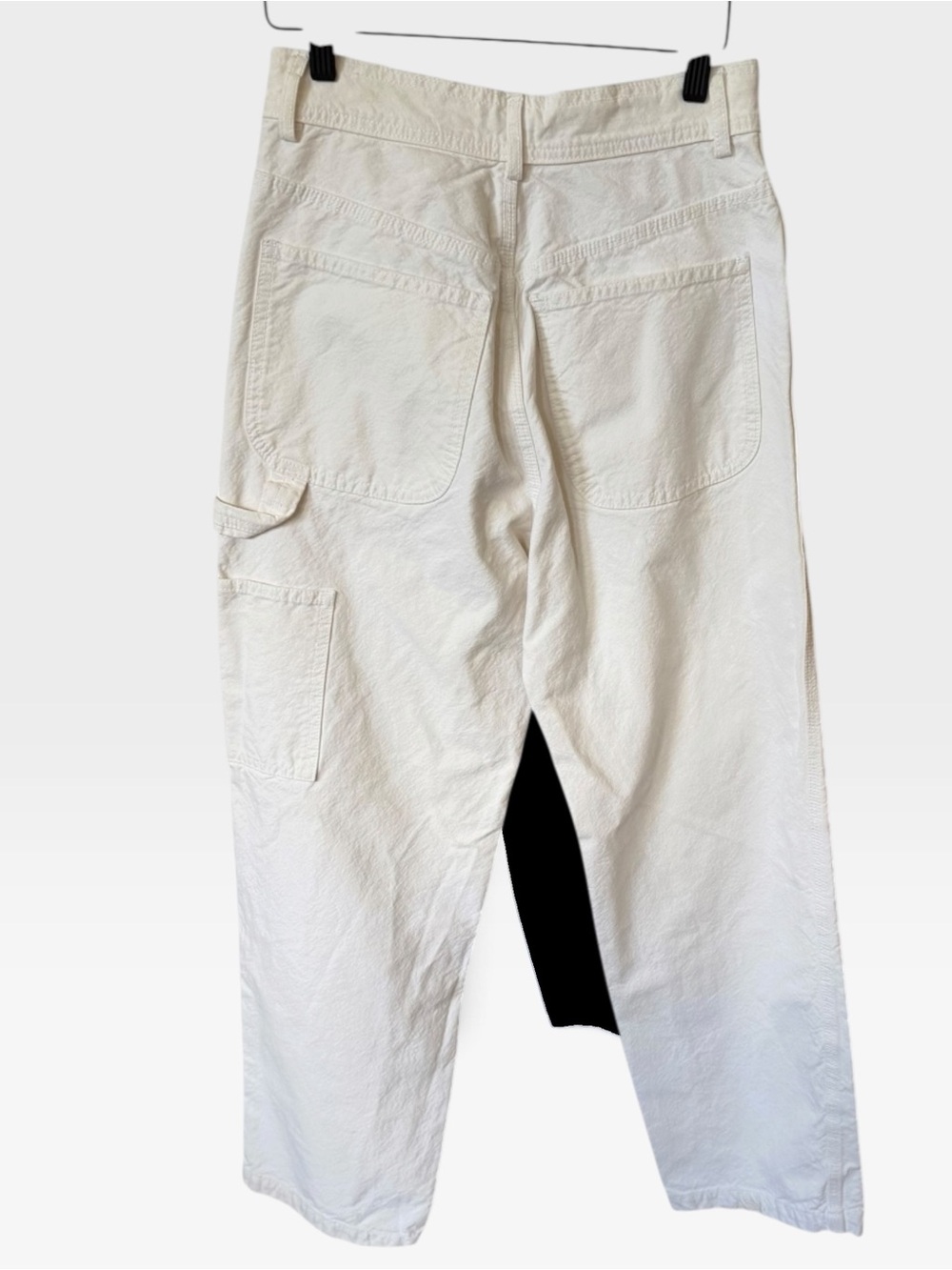 Jesse Kamm White Carpenter-Style Cargo Pants